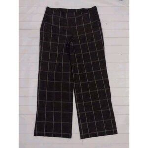 J. Jill Black and White Plaid Straight Leg Pants